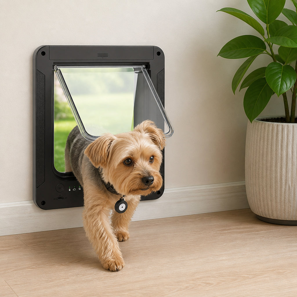 DogBedHouse Microchip-Activated Automatic Pet Door (XL) – 2PC sensors / 11.7 × 10.4 in