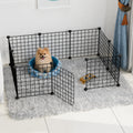 Petmarlow Modular Wire Mesh Playpen – SL061-black10-1