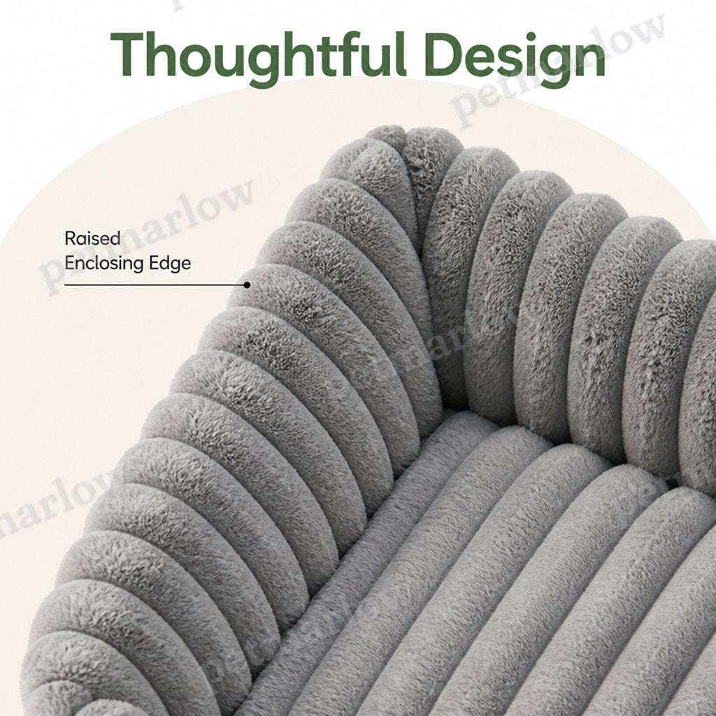 Petmarlow Neck-Supporting Extra-Soft Corduroy Bolster Bed (Removable Cover) – view 5