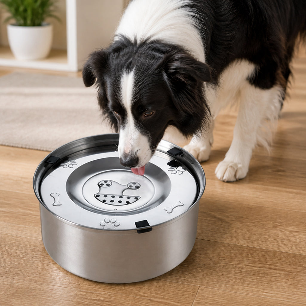 Petmarlow No-Spill Floating Stainless Steel Dog Bowl