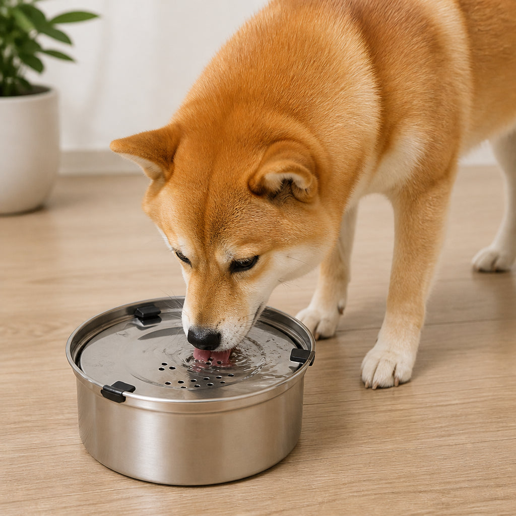 Petmarlow No-Spill Floating Stainless Steel Dog Bowl – Small