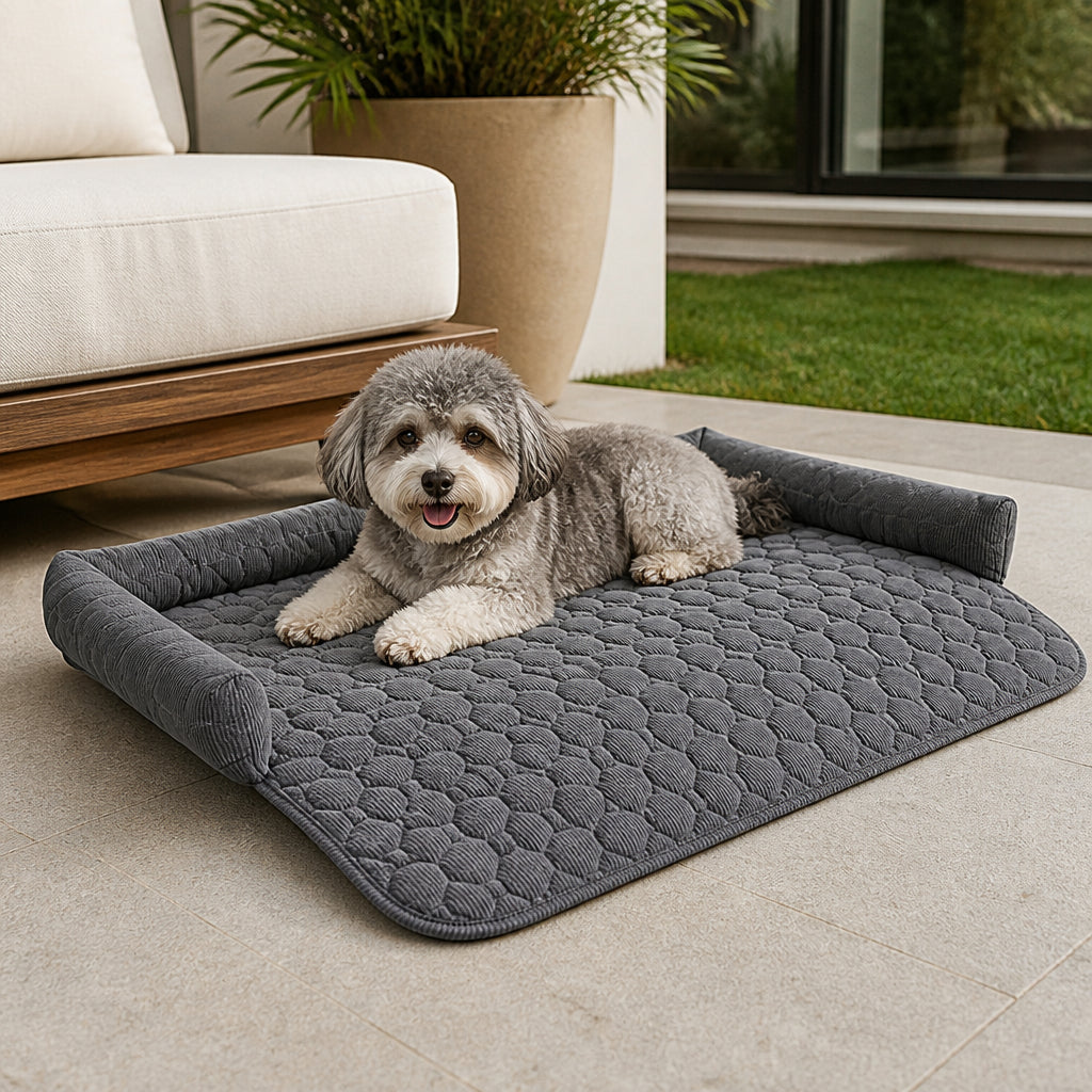 Petmarlow Non-Slip & Scratch-Resistant Plush Pet Mat