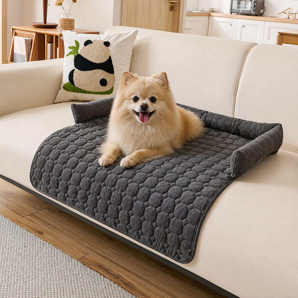 Petmarlow Non-Slip & Scratch-Resistant Plush Pet Mat – Pet Mat-medium Gray / 29.5x29.5in/75x75cm
