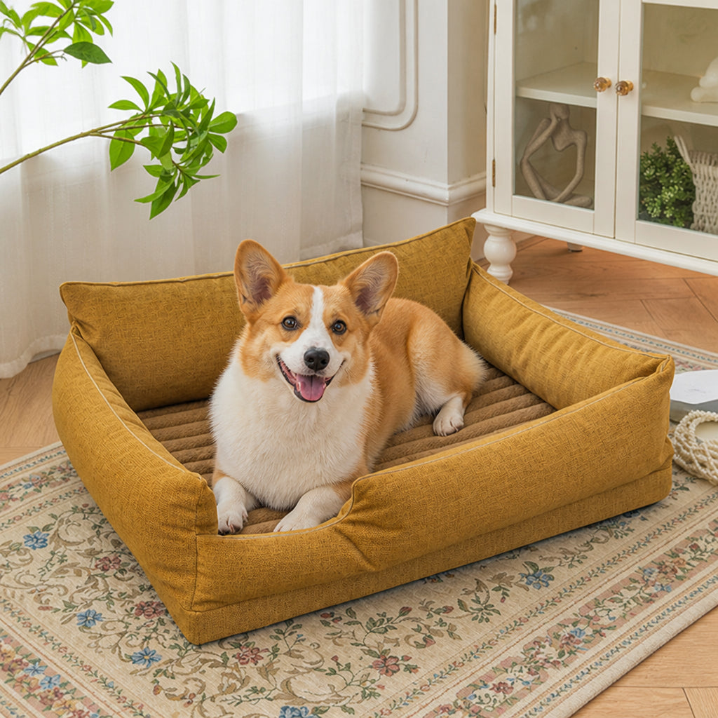 Petmarlow Orthopedic Egg-Crate Foam Dog Bed (Water-Resistant Washable Cover) – Comfort Orthopedic Dog Sofa Bed