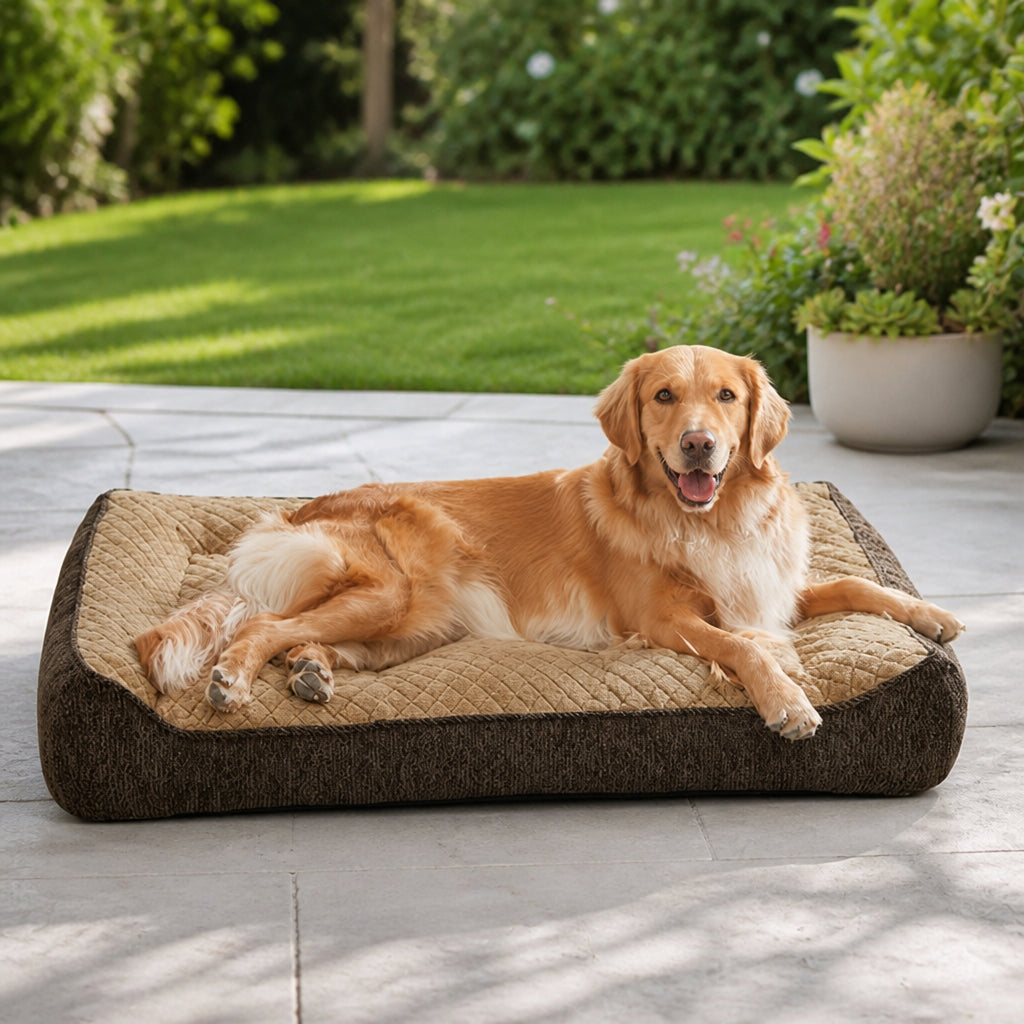 Petmarlow Orthopedic Memory Foam Dog Bed (Machine-Washable Cover)
