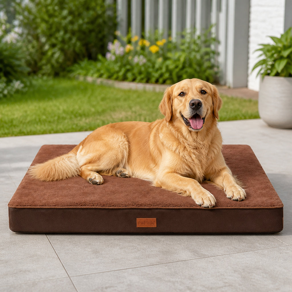Petmarlow Orthopedic Memory Foam & Non-Slip Dog Bed (Removable Cover)