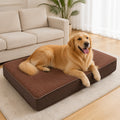 Petmarlow Orthopedic Memory Foam & Non-Slip Dog Bed (Removable Cover) – Brown / M(17.72 X 23.62 inch)