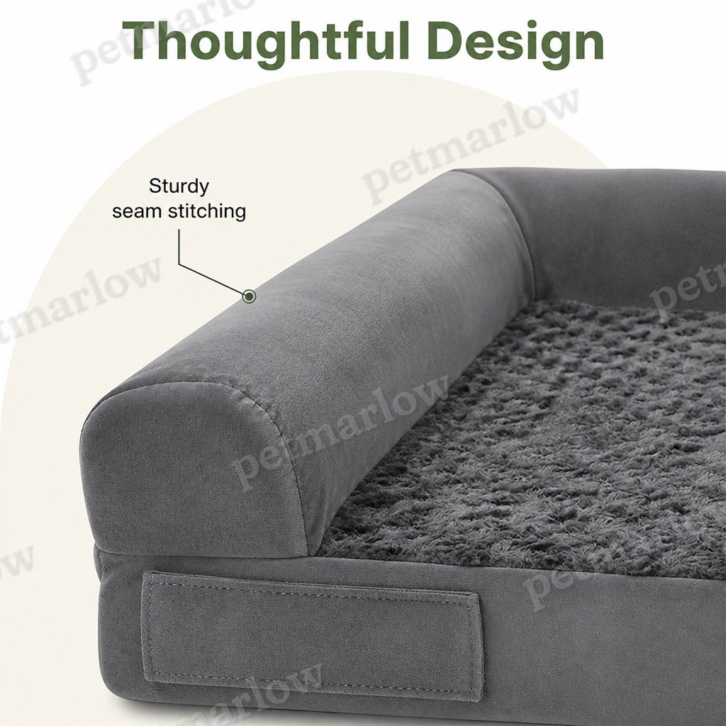DogBedHouse Orthopedic Memory Foam & Non-Slip Dog Bed (Removable Cover) – view 6