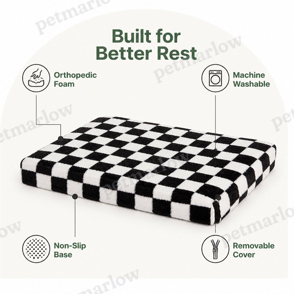 Petmarlow Orthopedic Memory Foam & Non-Slip Dog Bed (Removable Cover) – view 6