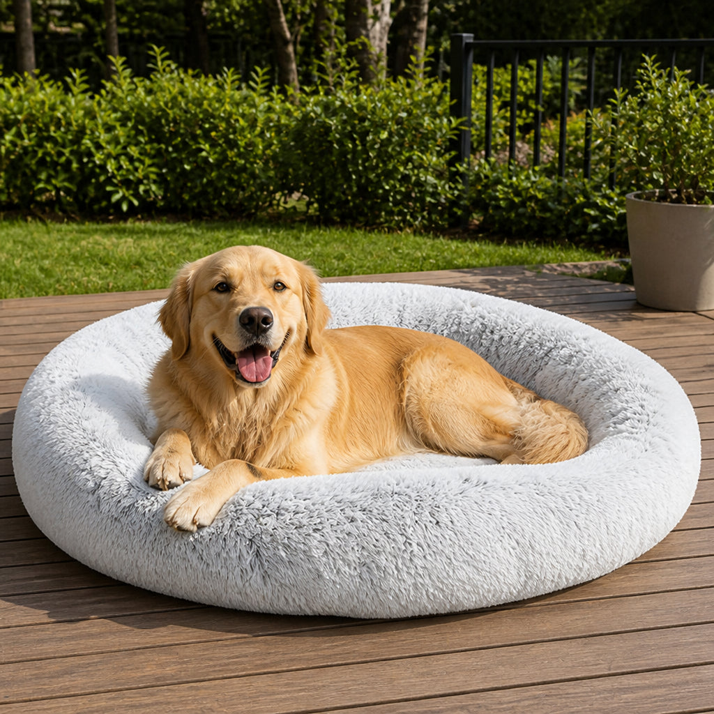 Petmarlow Orthopedic & Washable Faux Fur Human Dog Bed (Detachable Cover)