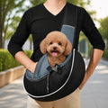Petmarlow Oxford Fabric & Safety Harness Sling Carrier – Black / S