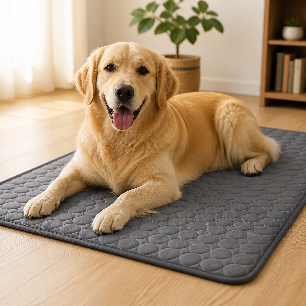 Petmarlow Passive Cooling & Breathable Polyester Pet Mat – Dark Gray / S 19.69*15.75inch
