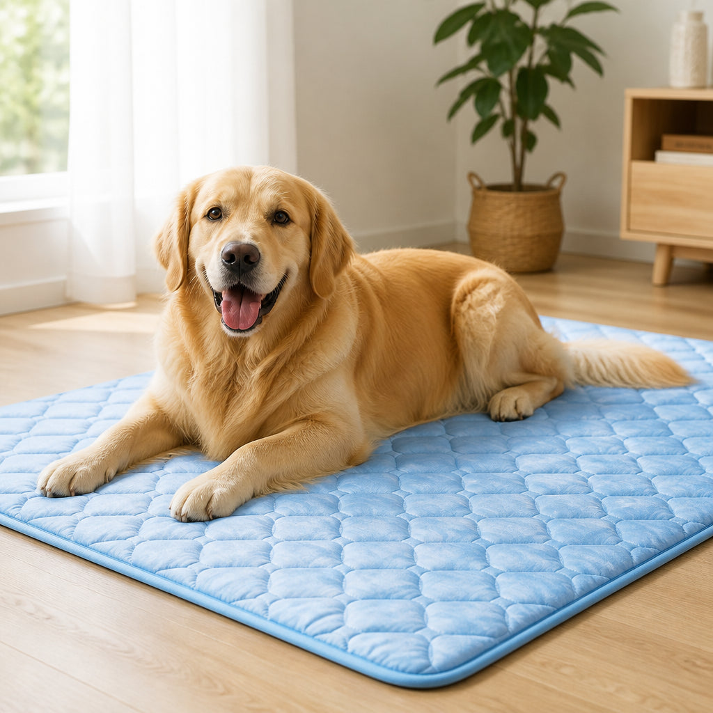 Petmarlow Passive Cooling Sweat-Absorbing Pet Cooling Pad – Blue / Size:S 11.81x15.75inch