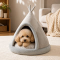 Petmarlow Plush Coral Velvet & Cotton-Filled Pet Teepee – 1 / S - 15 × 15 in