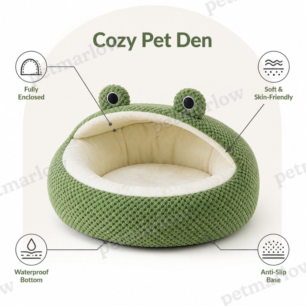 Petmarlow Plush Enclosed Waterproof & Anti-Slip Pet Bed (Removable Cushion) – view 5