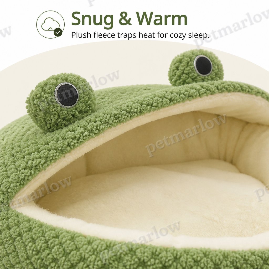 Petmarlow Plush Enclosed Waterproof & Anti-Slip Pet Bed (Removable Cushion) – view 6