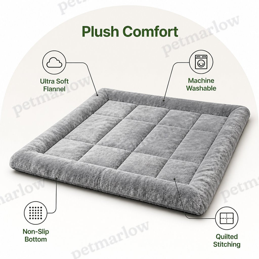 Petmarlow Plush Flannel & Non-Slip Dog Mat (Machine Washable) – view 3