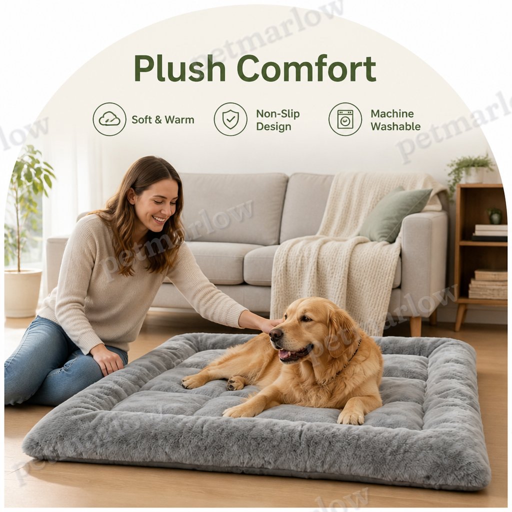 Petmarlow Plush Flannel & Non-Slip Dog Mat (Machine Washable) – view 6