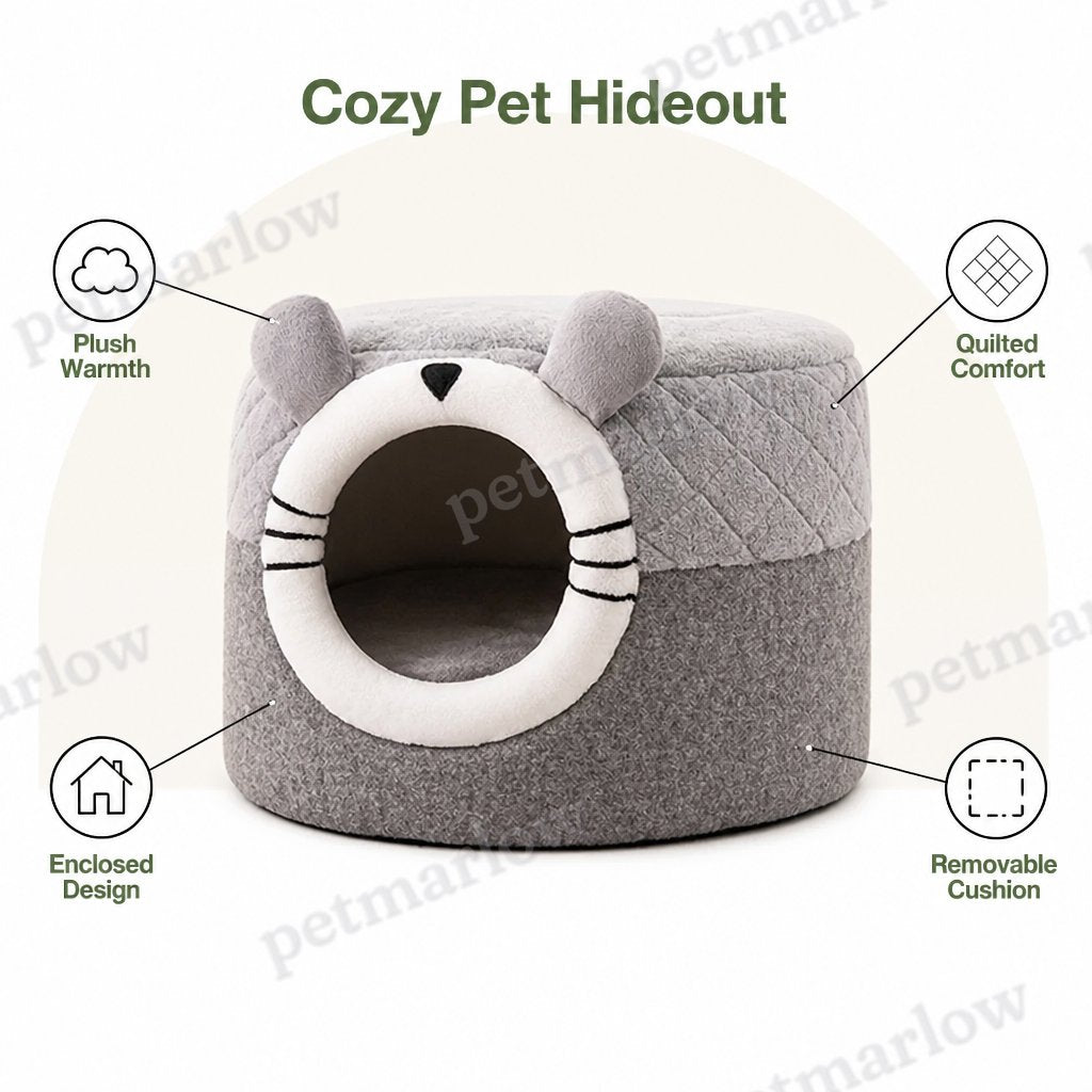DogBedHouse Plush Insulated Pet Tent (Removable Cushion) – view 6