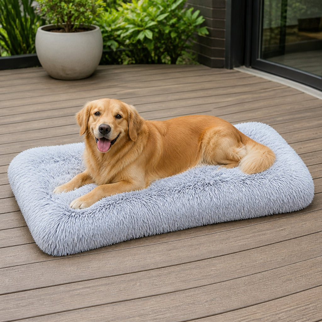 Petmarlow Plush Lined Polyester Fill Dog Bed (Removable Cover)