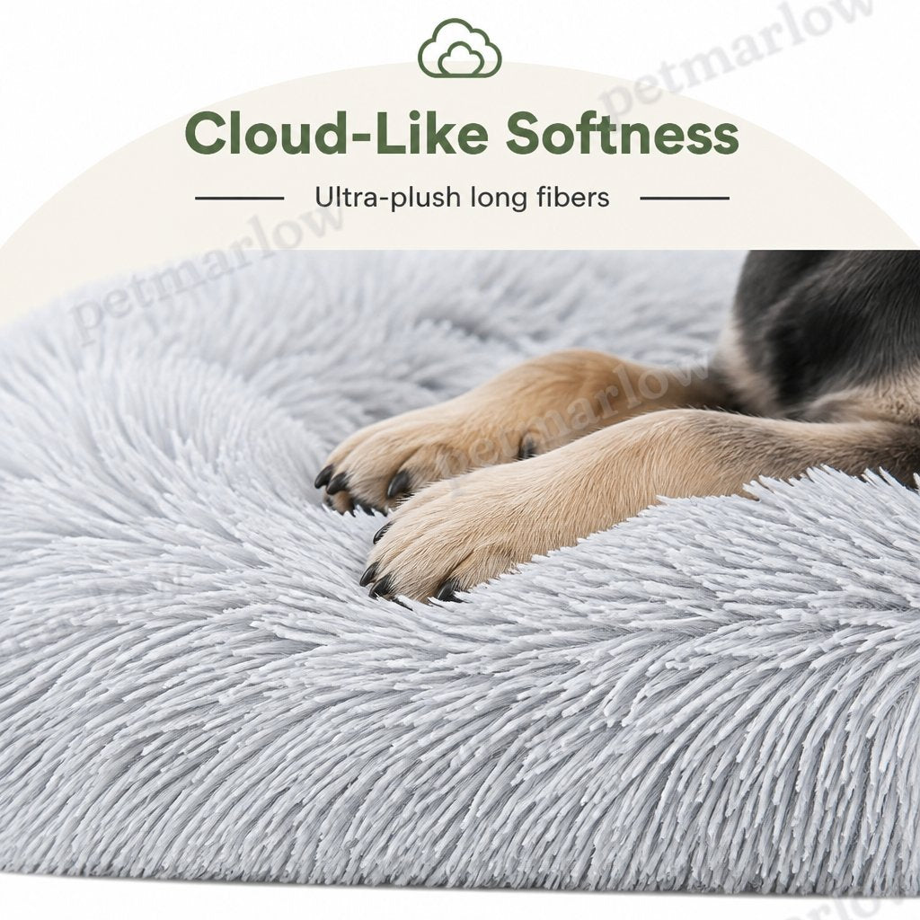 Petmarlow Plush Lined Polyester Fill Dog Bed (Removable Cover) – view 4