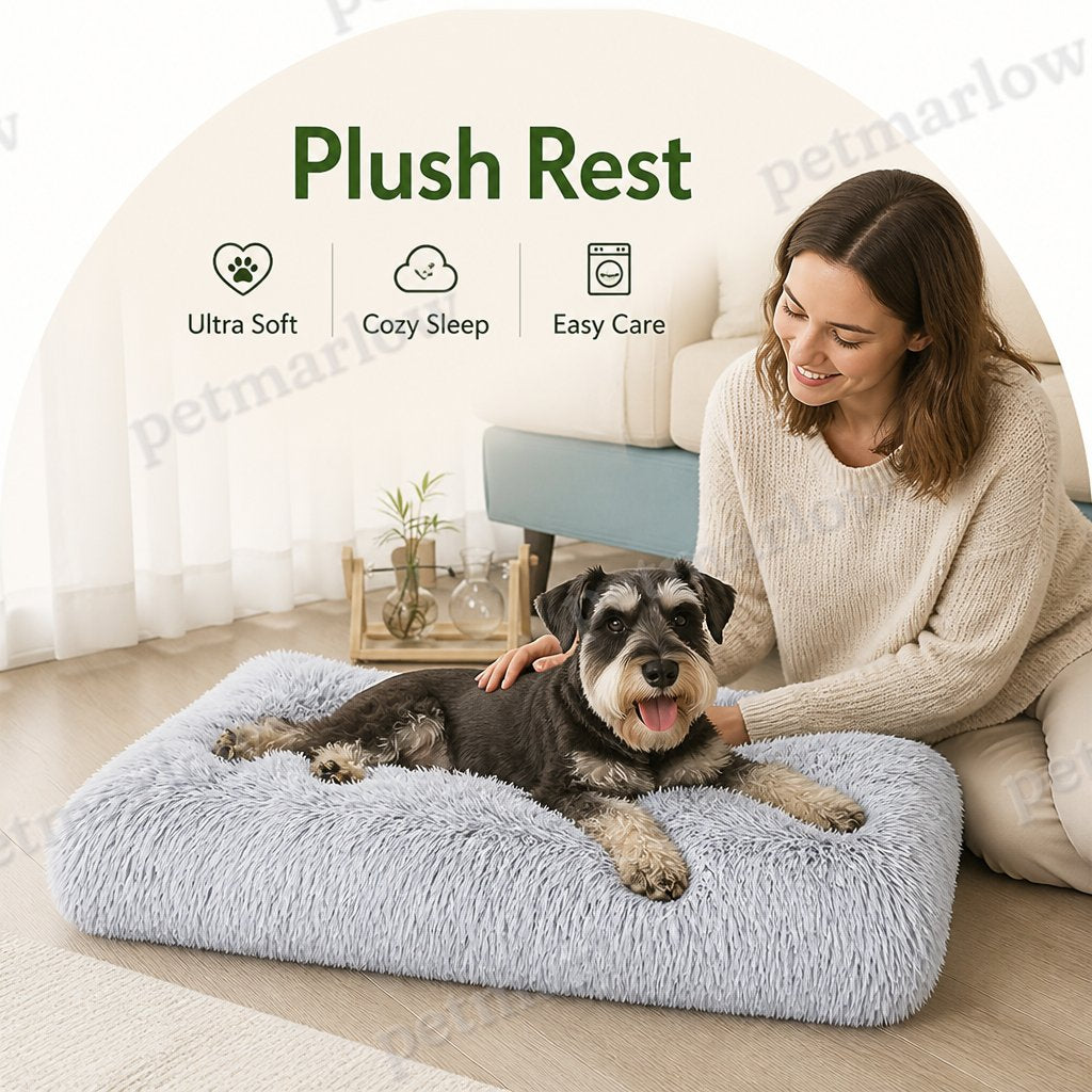 Petmarlow Plush Lined Polyester Fill Dog Bed (Removable Cover) – view 6
