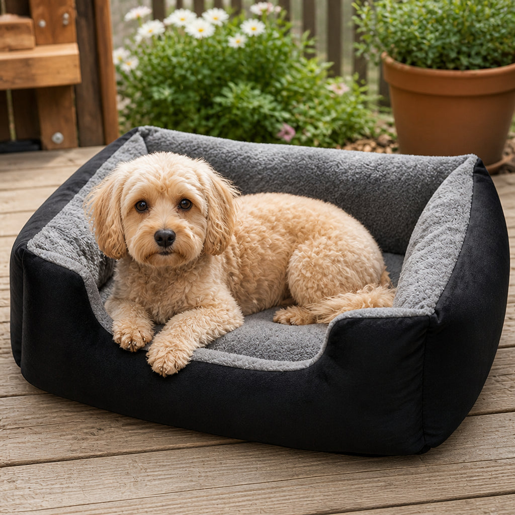 Petmarlow Plush Mattress-Style & Easy-Clean Polyester Pet Bed (Indoor/Outdoor)