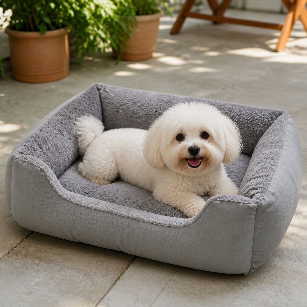 Petmarlow Plush Mattress-Style & Easy-Clean Polyester Pet Bed