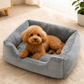 Petmarlow Plush Mattress-Style & Easy-Clean Polyester Pet Bed (Indoor/Outdoor) – Gray