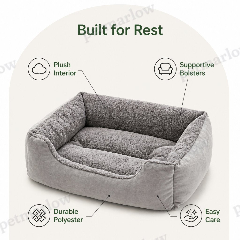 Petmarlow Plush Mattress-Style & Easy-Clean Polyester Pet Bed – view 3