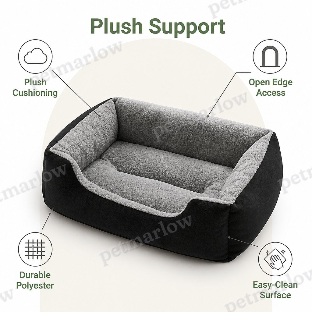 Petmarlow Plush Mattress-Style & Easy-Clean Polyester Pet Bed (Indoor/Outdoor) – view 5