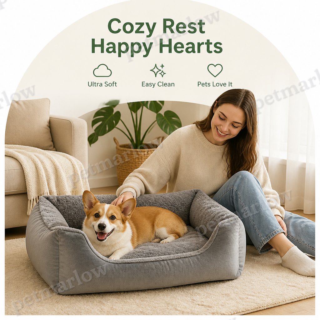Petmarlow Plush Mattress-Style & Easy-Clean Polyester Pet Bed – view 6