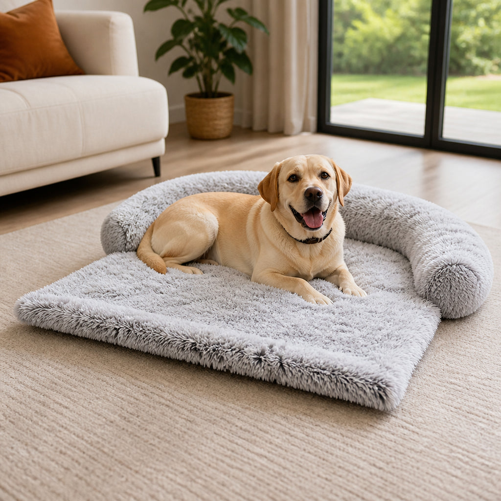 Petmarlow Plush Neck Pillow Pet Sofa Bed (Removable Cover)