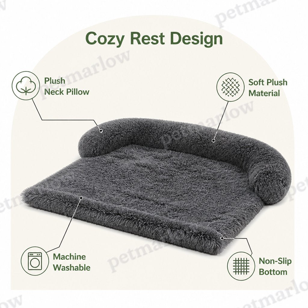 Petmarlow Plush Neck Pillow Pet Sofa Bed (Removable Cover) – view 4