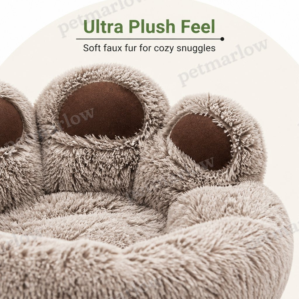 Petmarlow Plush & Non-Slip Bear Paw Pet Bed – view 6