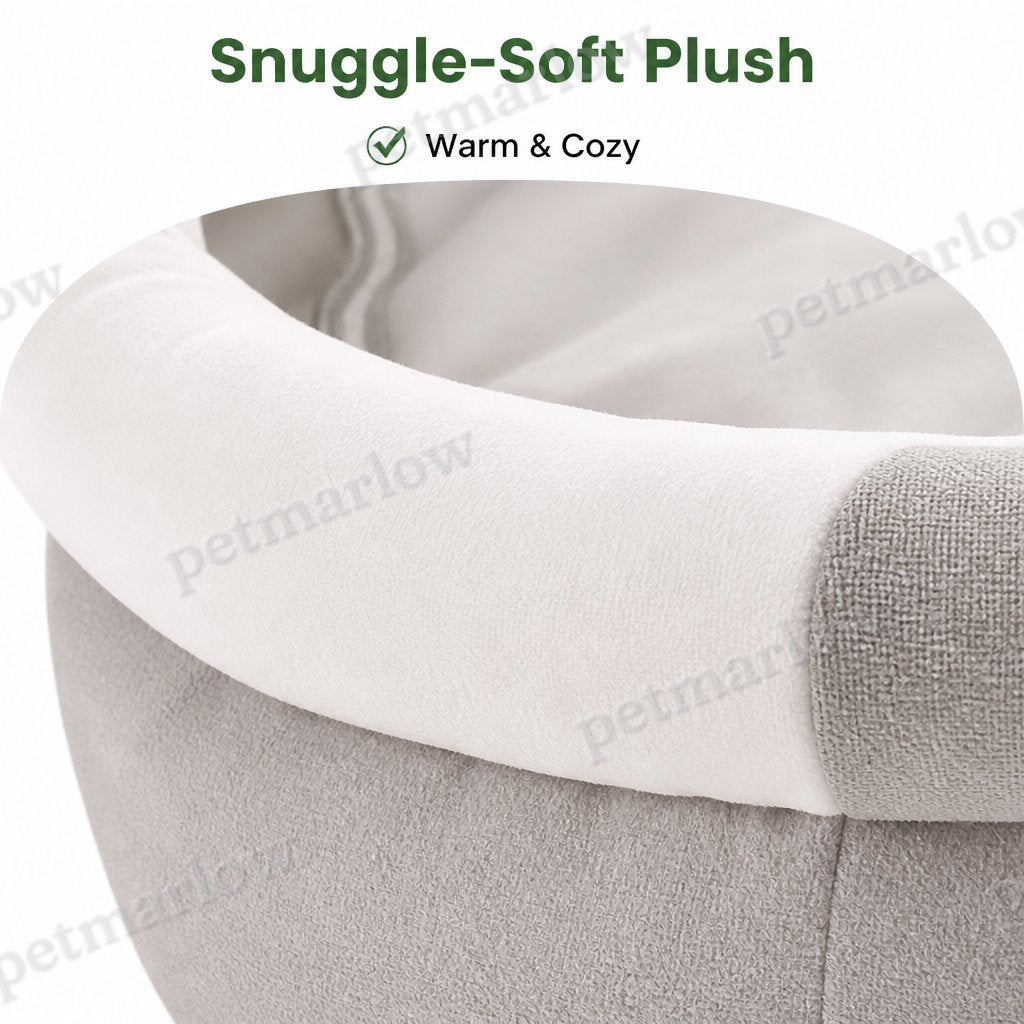 DogBedHouse Plush Polyester & Washable Pet Cave Bed – view 4