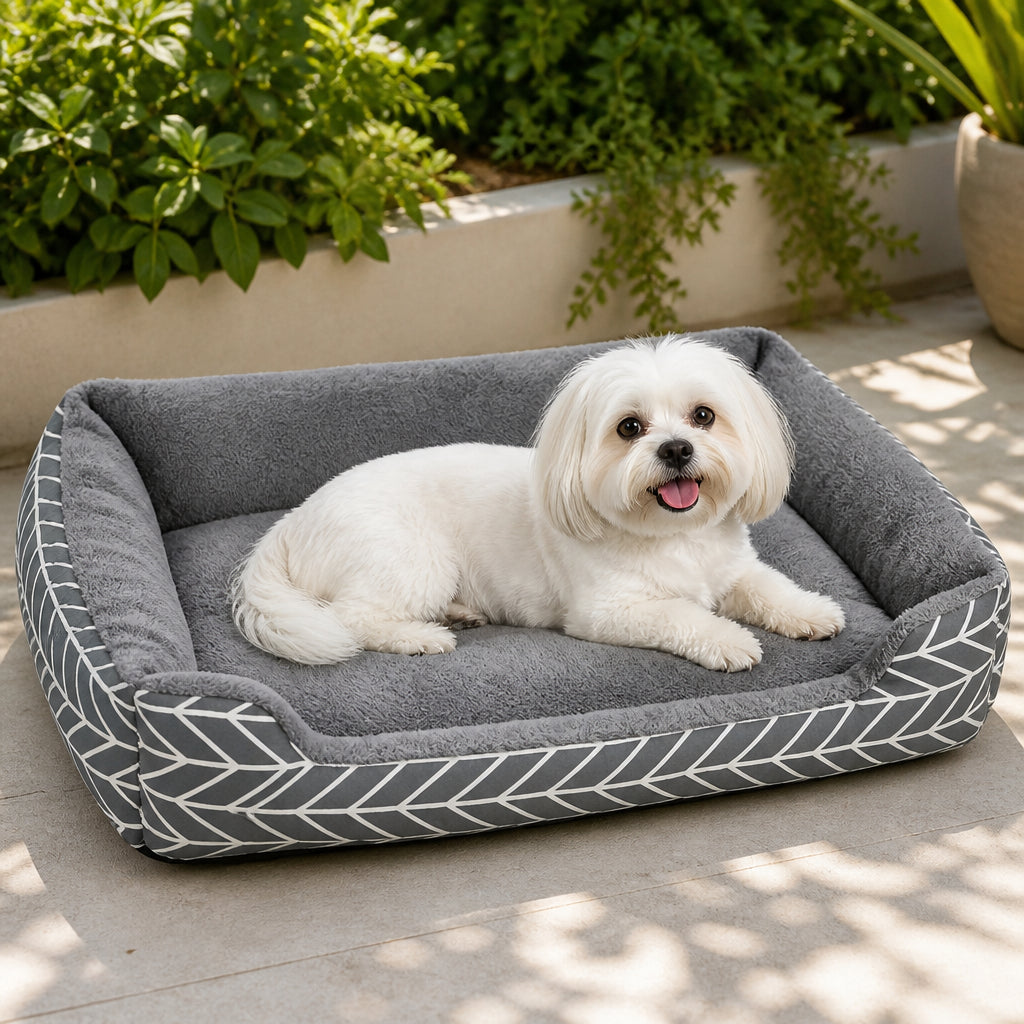 Petmarlow Plush Polyester Winter Warm Dog Bed (Multiple Sizes)