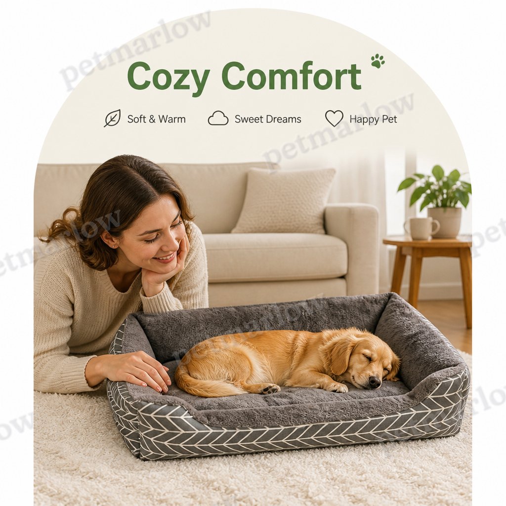 Petmarlow Plush Polyester Winter Warm Dog Bed (Multiple Sizes) – view 6