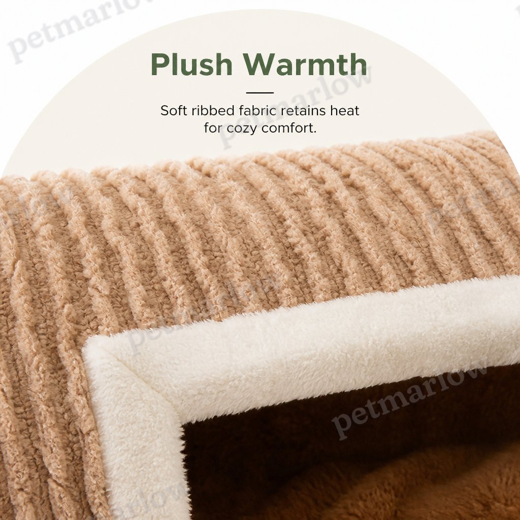 Petmarlow Plush Warm Cave Dog Bed (Removable Washable Pad) – view 5