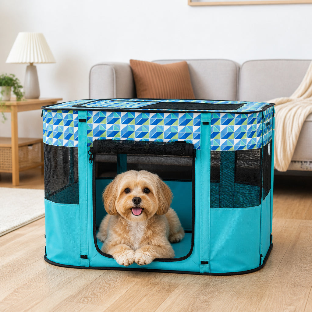Petmarlow Portable Foldable Breathable Mesh Pet Playpen – view 3