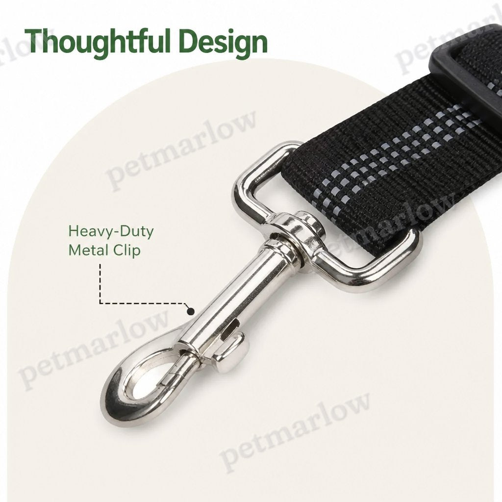 Petmarlow Reflective & Adjustable Nylon Car Seat Belt (2-in-1) – view 4