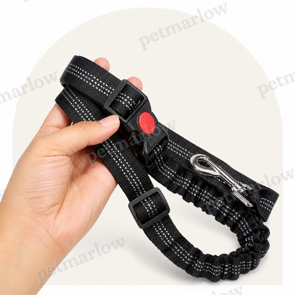Petmarlow Reflective & Adjustable Nylon Car Seat Belt (2-in-1) – view 6
