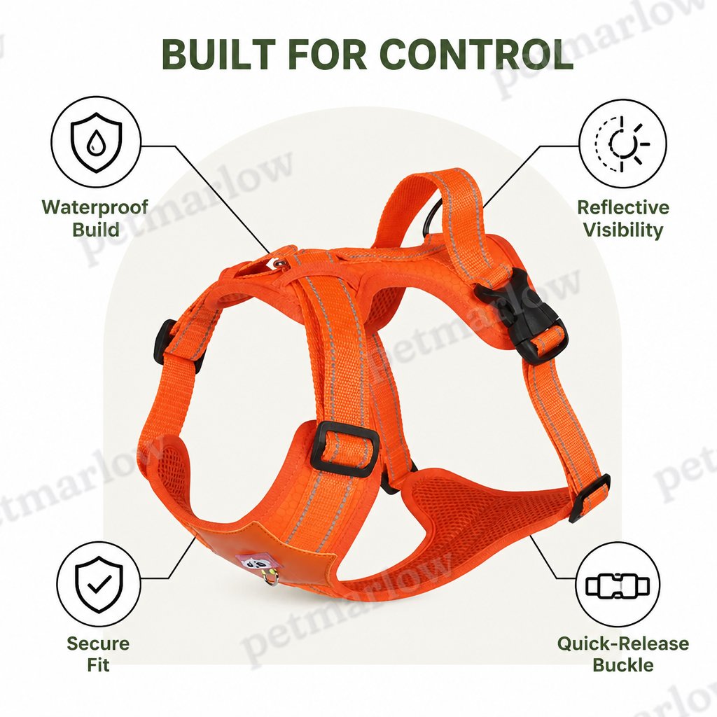 Petmarlow Reflective & Waterproof Tactical Dog Harness – view 6