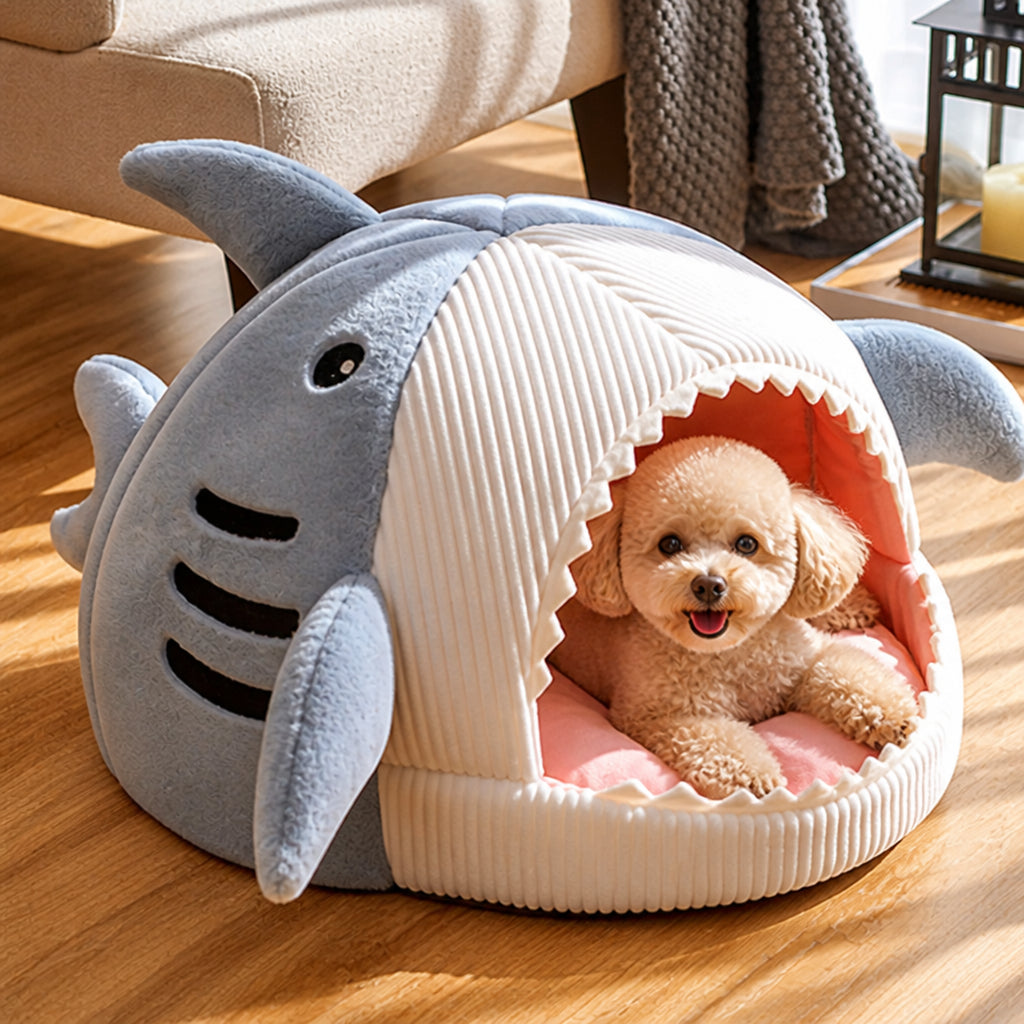 Petmarlow Resilient PP Cotton & Non-Slip Enclosed Cat Bed