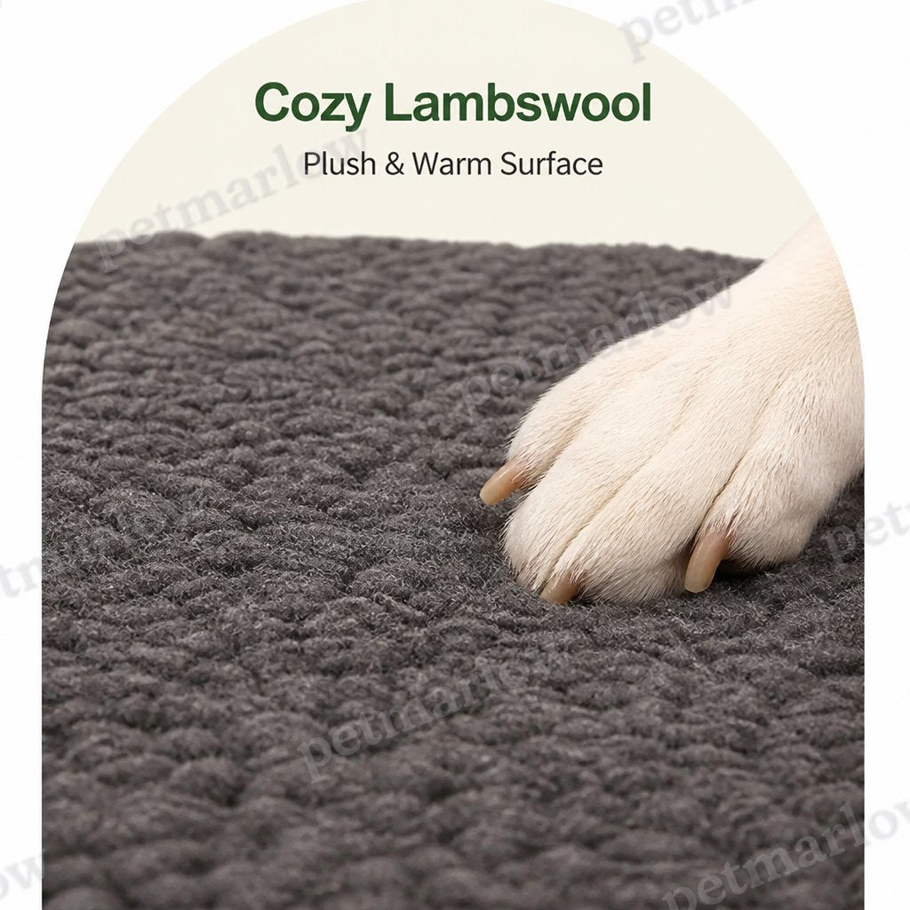 Petmarlow Self-Heating Lambswool & Non-Slip Pet Mat (Removable Cover) – view 4