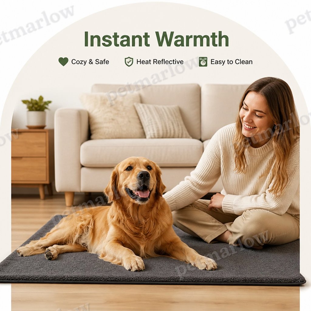 Petmarlow Self-Heating Lambswool Non-Slip Pet Mat (Removable Cover) – view 6