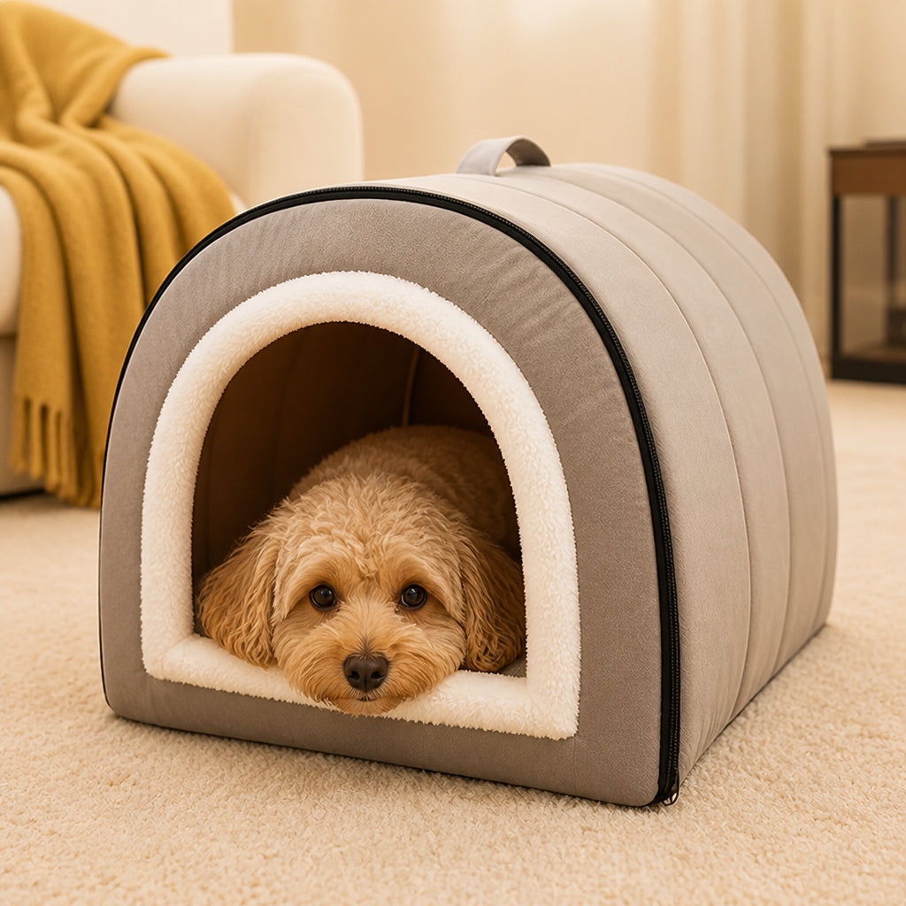 Petmarlow Self-Warming Cozy Pet Cave Bed