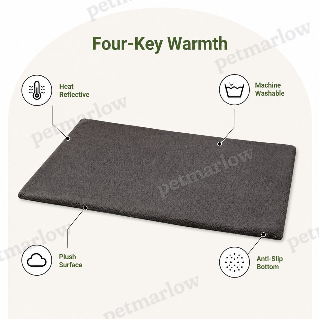 Petmarlow Self-Warming Lambswool Non-Slip Pet Mat – view 3