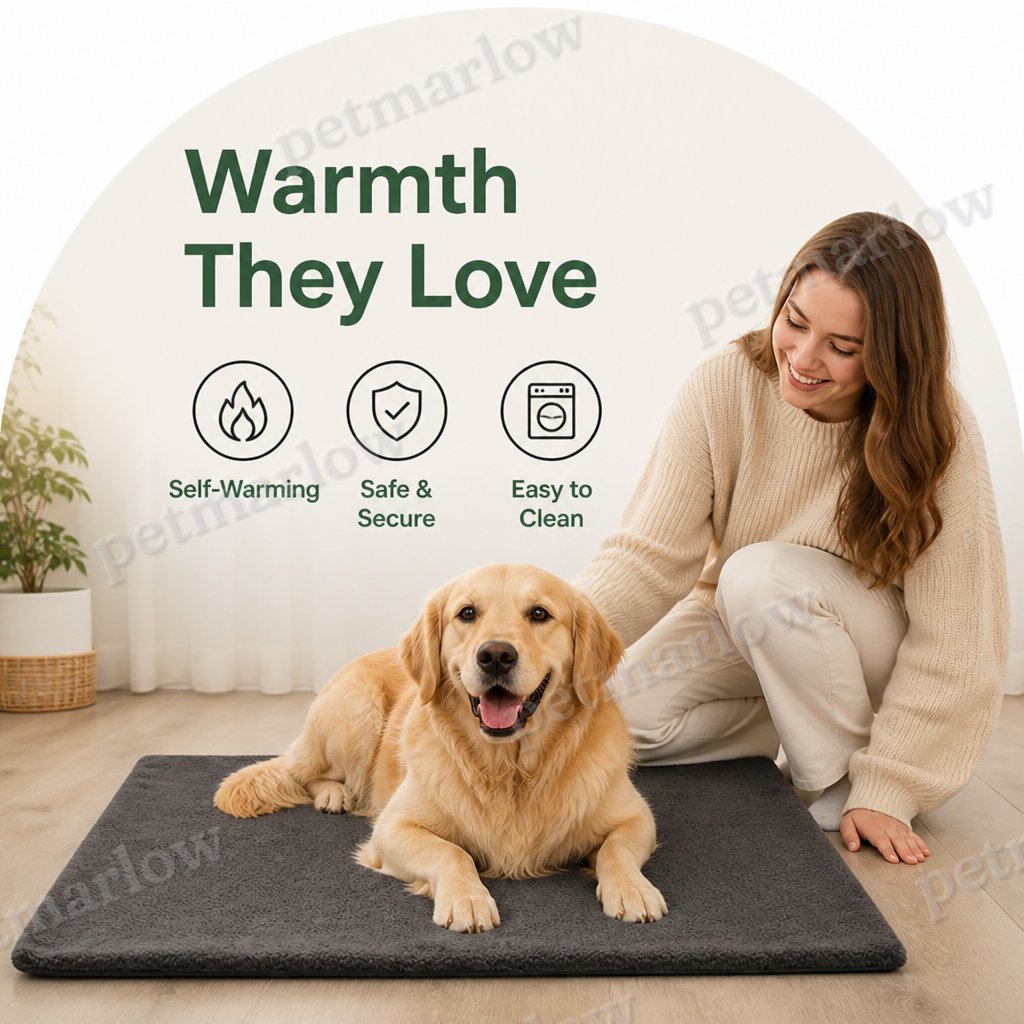 Petmarlow Self-Warming Lambswool Non-Slip Pet Mat – view 6