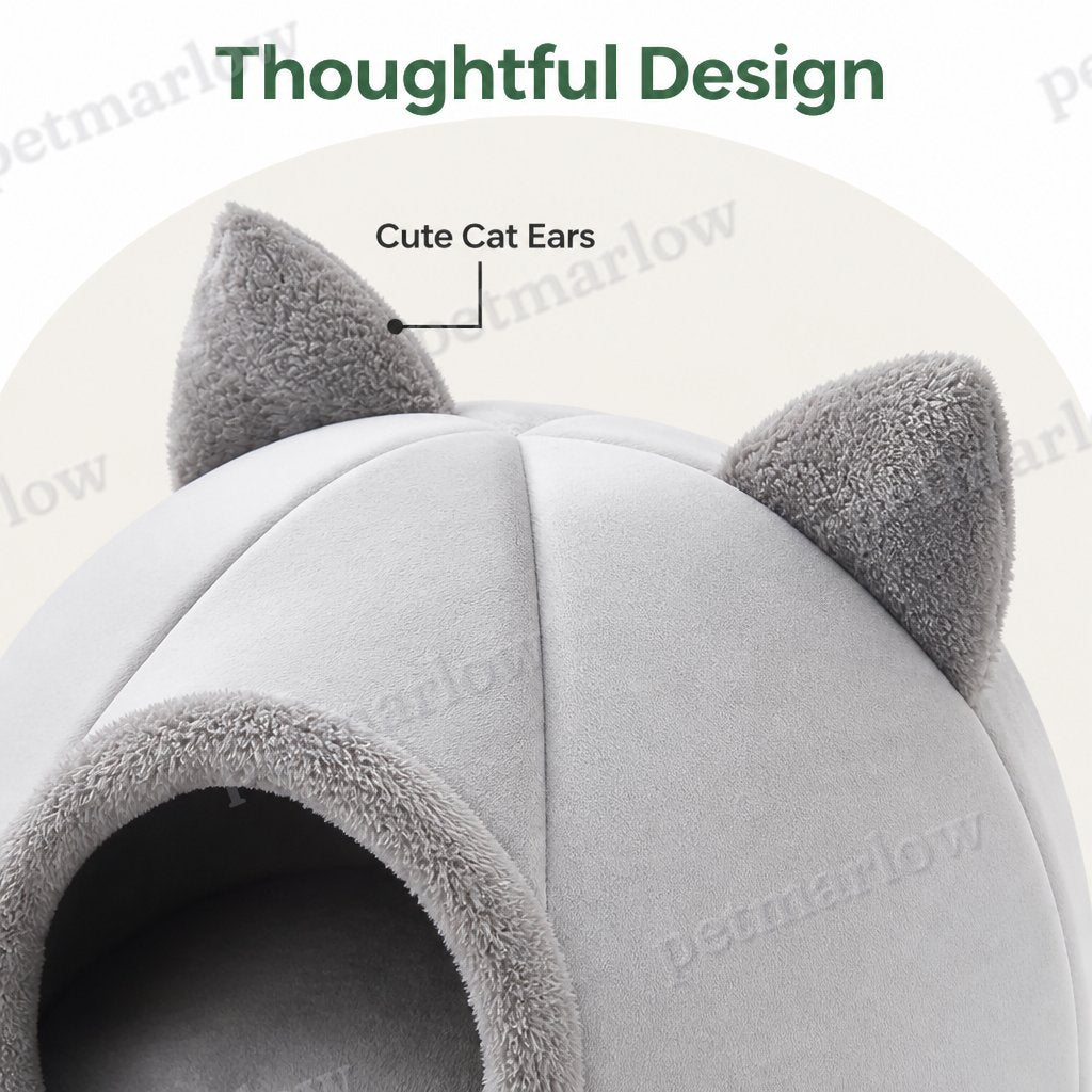 Petmarlow Semi-Closed Non-Slip Cat Bed (Removable Cushion) – view 5